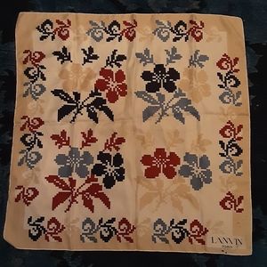 Lanvin Geometric floral scarf.